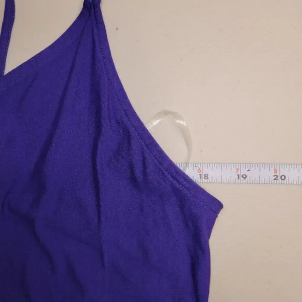 Womens Dress Size 1X Bodycon Sexy Stretchy Knot Adjustable Midi Purple Ava & Viv